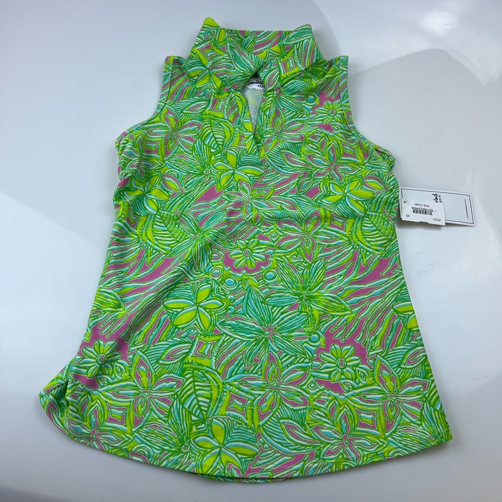 Southwind Printed UPF 50 Pebble Beach Top in Pink Crush N249